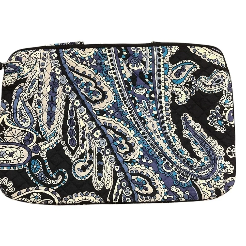 Vera Bradley Paisley Laptop Bag - Black and Blue
